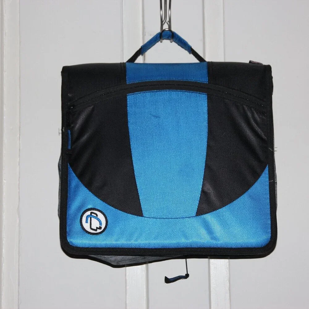 Blue and Black Binder Case-it Bag
